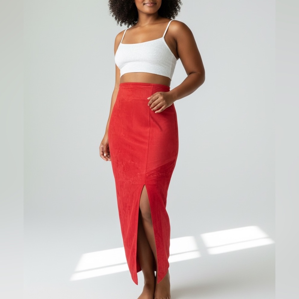 Daniel Leather Genuine Suede Skirt – Size 12